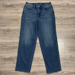 Old Navy Wow Loose High Rise Straight Leg Jeans Medium Wash Blue 28x28 in Size 6